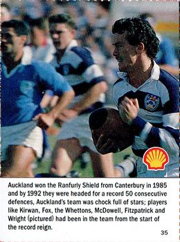 1992 Shell Rugby Greats #35 Auckland Ranfurly Shield Front
